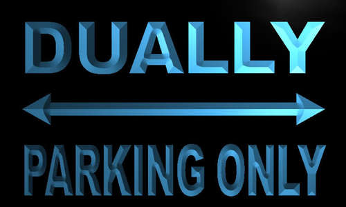 Dually Parking Only Neon Light Sign